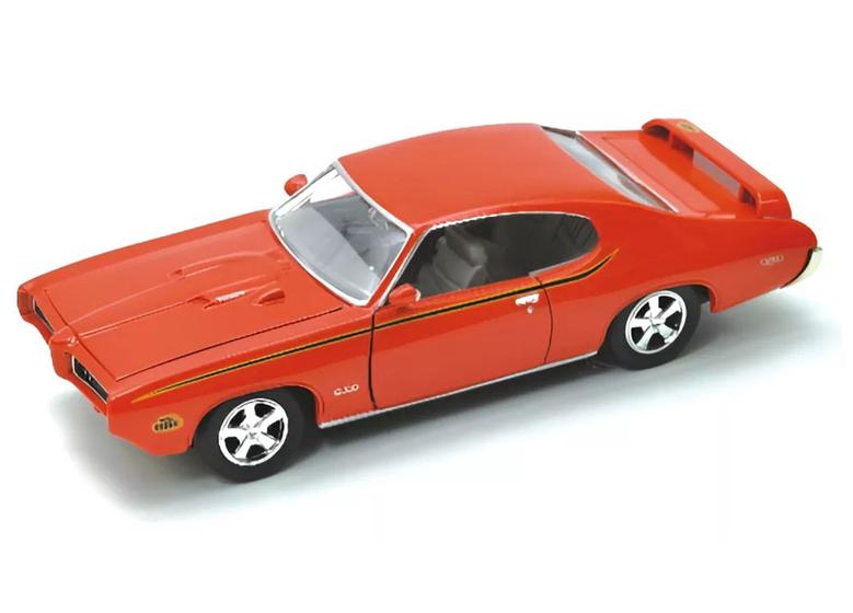 Imagem de Miniatura Pontiac GTO Judge 1969 - laranja - 1/24 - Motormax 73242