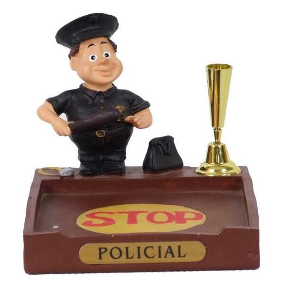 Imagem de Miniatura Profissional Policial Homem De Resina 8Cm