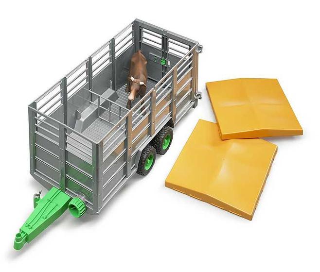 Imagem de Miniatura Reboque de Gado com Figura Bruder 1/16