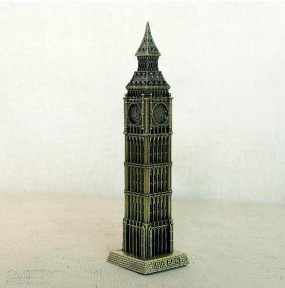 Imagem de Miniatura Torre Big Ben Londres Metal 18cm London Relógio Decoração