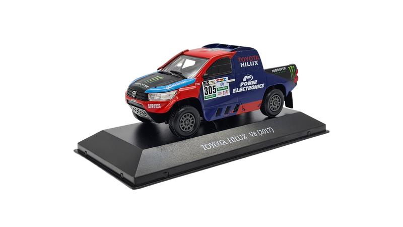 Miniatura Toyota Hilux 2017 Rally Dakar Metal 1:43 - Luppa