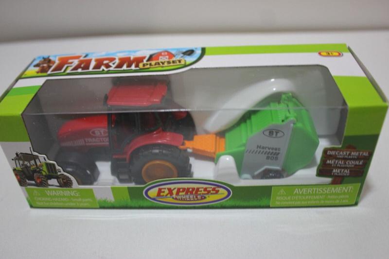 Miniatura Trator Com reboque CJ Fazenda Express Wheels Express Wheels