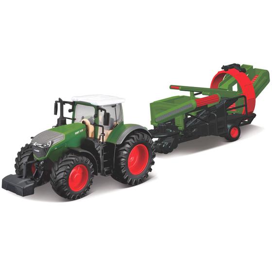 Imagem de Miniatura Trator Fendt 1000 Vario Esteira Feno - Burago