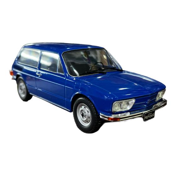 Imagem de Miniatura Volkswagen Brasilia 1976 Azul Metal 1:24