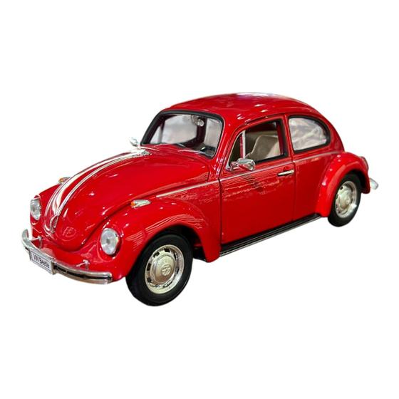 Imagem de Miniatura Volkswagen Fusca Vermelho Metal 1:24