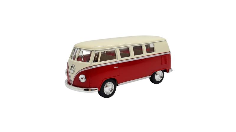 Imagem de Miniatura Volkswagen Kombi 1962 Classic Vermelho e Bege 1:32