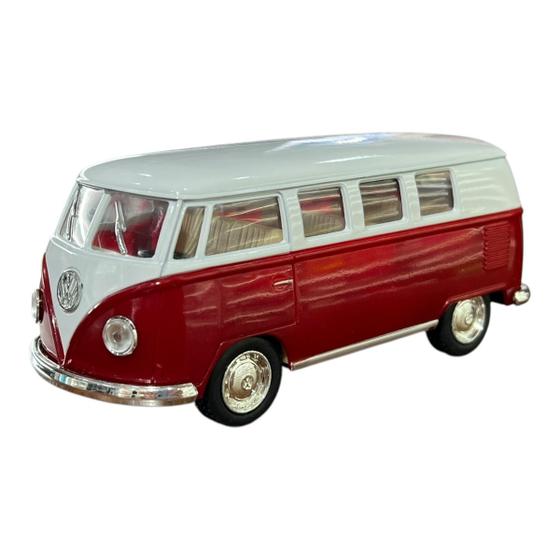 Imagem de Miniatura Volkswagen Kombi Vermelho e Branco Kinsmart 1:32