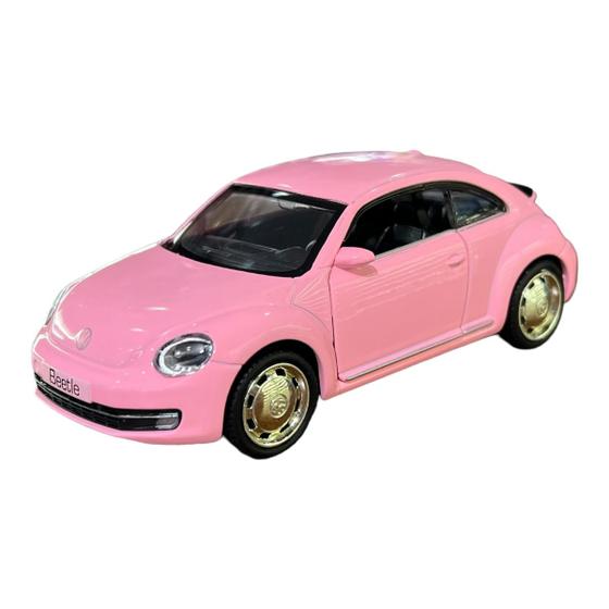 Imagem de Miniatura Volkswagen New Beetle Fusca Rosa RMZ 1:32