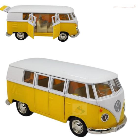 Imagem de Miniatura Vw Transporter Combi Kombi Perua Metal 13c Fricção