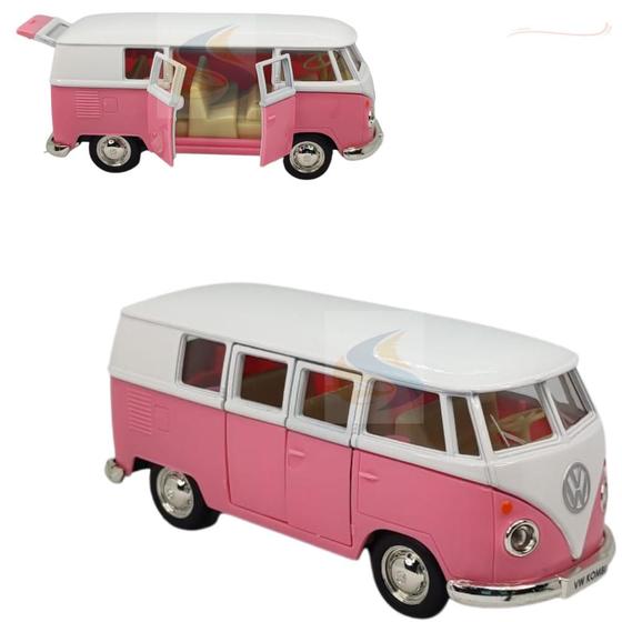 Imagem de Miniatura Vw Transporter Combi Kombi Perua Metal 13c Fricção