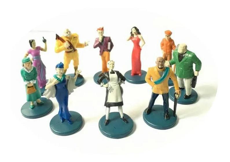 Imagem de Miniaturas 10 Personagens para Jogos De Tabuleiro Detetive Clue Cluedo