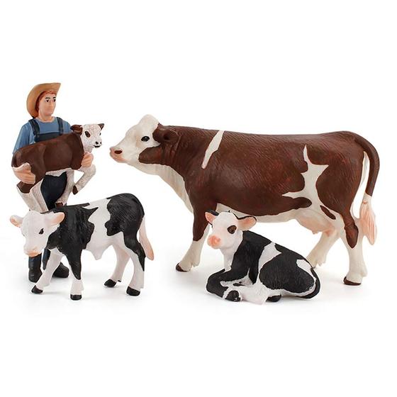 Imagem de Miniaturas de Vaca Realistas DOYIFun - Set com 4 Peças para Brincar e Aprender