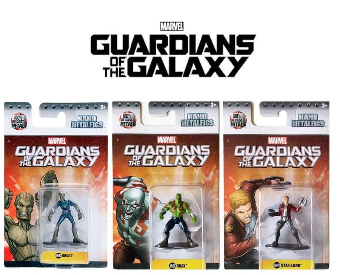 Imagem de Miniaturas Marvel Metalfigs Guardiões da Galáxia 3 Unidades