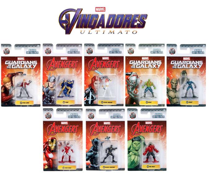 Imagem de Miniaturas Marvel Vingadores Ultimato Kit com 8 Personagens