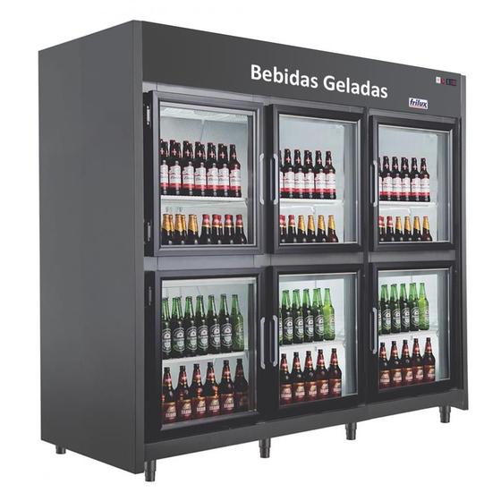 Imagem de Minicamara de Refrigeração para Bebidas RF-059-Plus PV em Aço Galvanizado c/ Portas de Vidro Aquecidas- Frilux