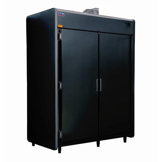 Imagem de Minicamara Refrigerada para carnes RF-054-PR -  2 Portas Até 600 Kgs  C/ Gancheiras  0 a +7C  - Frilux