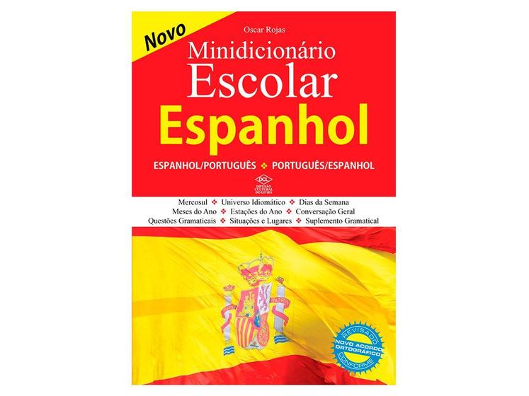 Imagem de Minidicionário Escolar Espanhol com Reforma Ortográfica, 448 pág. - DCL