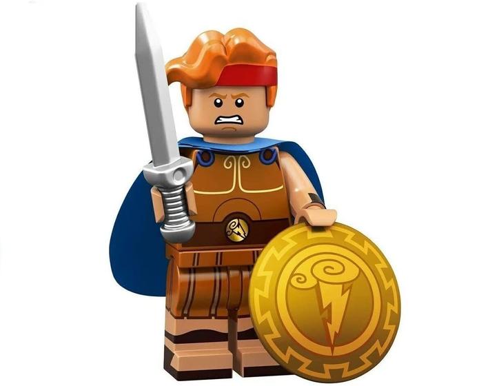 Imagem de Minifigura LEGO Disney Series 2 Hercules com capa bônus de 5 cm