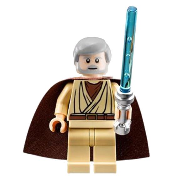 Imagem de Minifigura LEGO Star Wars Obi Wan Kenobi Old Ben com sabre de luz