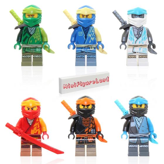 Imagem de Minifiguras LEGO NINJAGO Core - Pacote Combinado com Lloyd, Jay, Kai, Cole e Zane