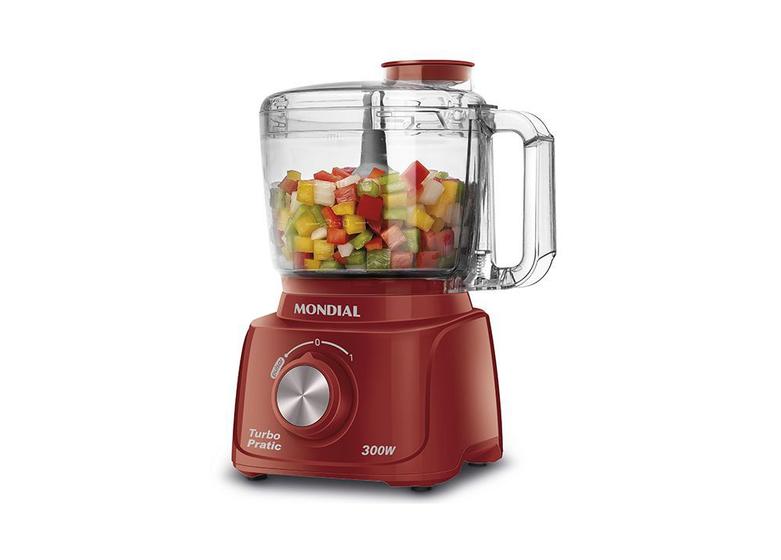 Miniprocessador Mondial Turbo Pratic MP-16-R 500 ml Vermelho 300W - 220v Menor preço em Miniprocessador Mondial Turbo Pratic MP-16-R 500 ml Vermelho 300W - 220v