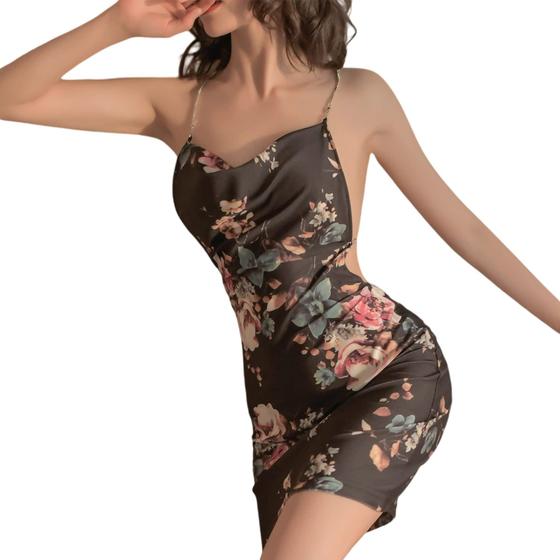 Imagem de Minivestido SINROYEE Deep V com decote em V, frente única, sem encosto, para mulheres