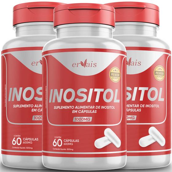 MIO Inositol Puro 3 Frascos - Ervais - Fitoterápicos - Magazine Luiza