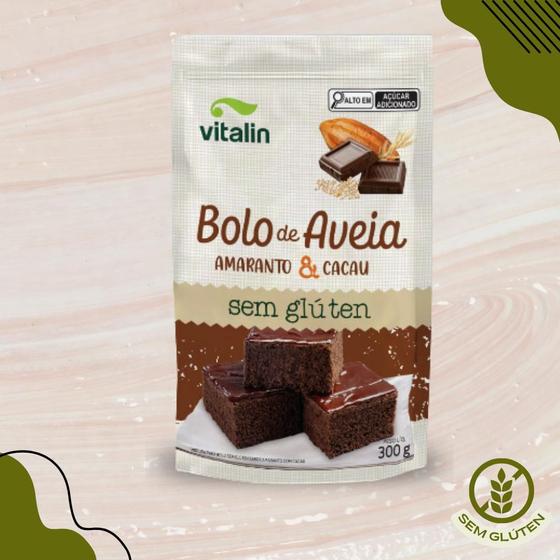 Imagem de Mistura Bolo Aveia, Amaranto e Cacau Vitalin 300g