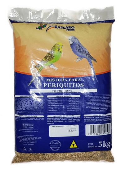 Imagem de Mistura P/ Periquitos - Pássaro Forte - Sabor Frutas Vermelhas - 5 Kg