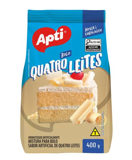 Imagem de Mistura Para Preparo De Bolo Apti 400g - Quatro Leites