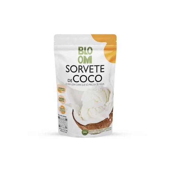 Imagem de Mistura Pronta p/ Sorvete Coco Vegano Sem Glúten Bloom Brasil - 250g