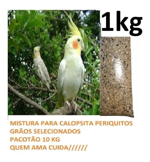 Imagem de Mistura Ração Para Calopsita Periquito 1 Kg Pássaro Sementes