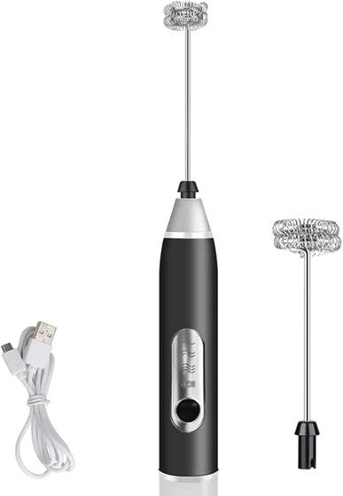 Misturador Bebidas Ovos Mini Mixer Fuê Portátil Elétrico Recarregável Q-2502 - Preto Menor preço em Misturador Bebidas Ovos Mini Mixer Fuê Portátil Elétrico Recarregável Q-2502 - Preto