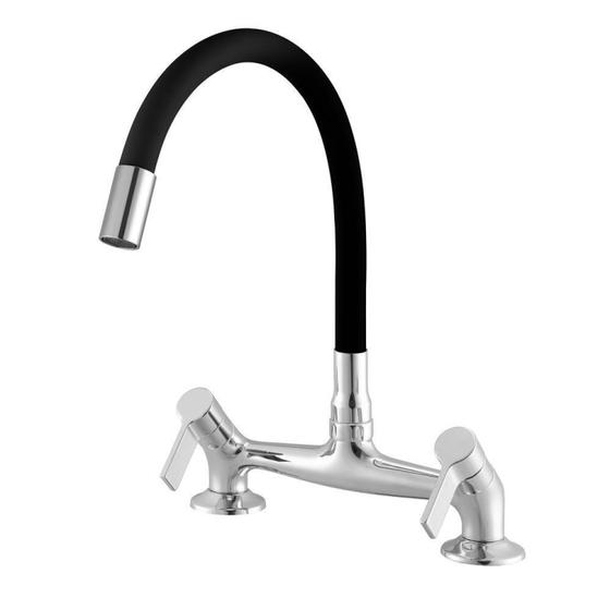 Misturador Cozinha Balcão 3006 C36 BM Meber Metais Preto Menor preço em Misturador Cozinha Balcão 3006 C36 BM Meber Metais Preto