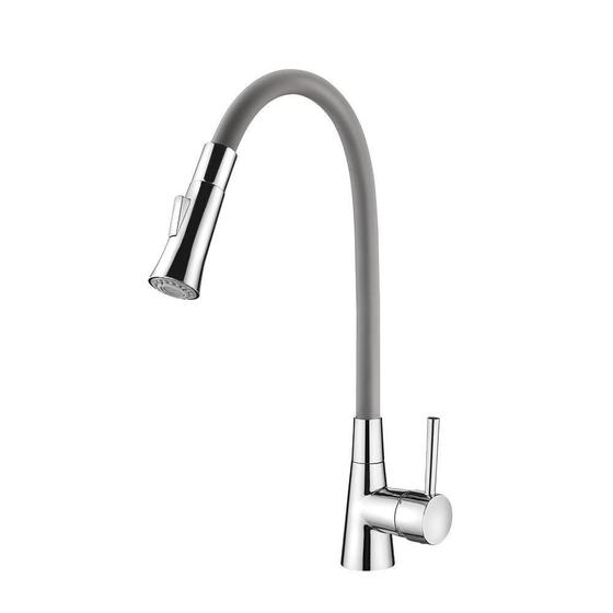 Imagem de Misturador Monocomando Lorenzetti p/Coz. Ref. 2257 G27  Like Flex Gray - 7048557