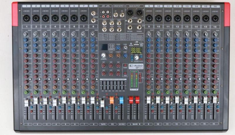 Imagem de Mixer 16 Canais K-audio C/ Efeitos Bluetooth Usb Equalizador - K AUDIO