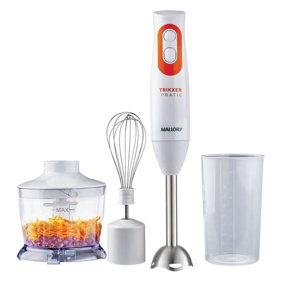 Mixer 3 em 1 Mallory Trikxer Pratic Inox 500W Menor preço em Mixer 3 em 1 Mallory Trikxer Pratic Inox 500W