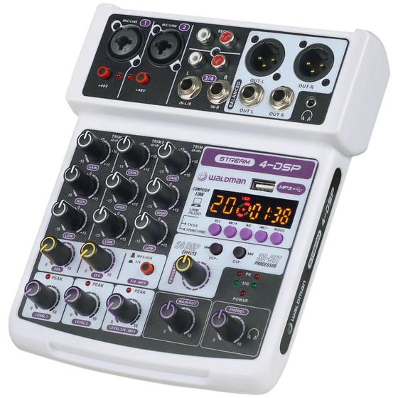 Imagem de Mixer Analógico Waldman ST-4DSP 4CH Bluetooth USB