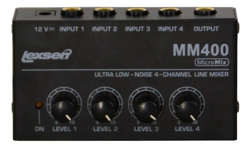 Imagem de Mixer Áudio Compacto Micromix Lexsen Mm400 De 4 Canais