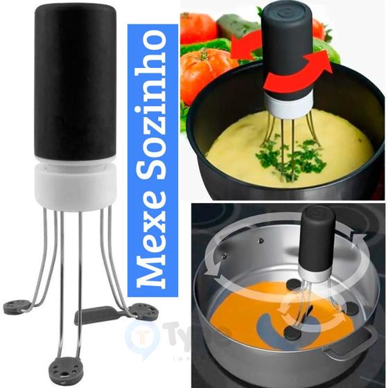 Mixer Automático para Panela Mexer Cremes Molhos e Sopas Mexedor Misturador de Cozinha para