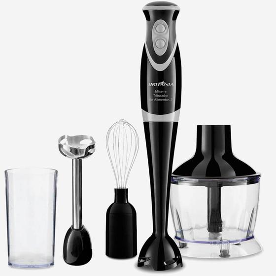 Imagem de Mixer Bmx400p Britânia 3 Em 1 400w Preto Turbo Inox