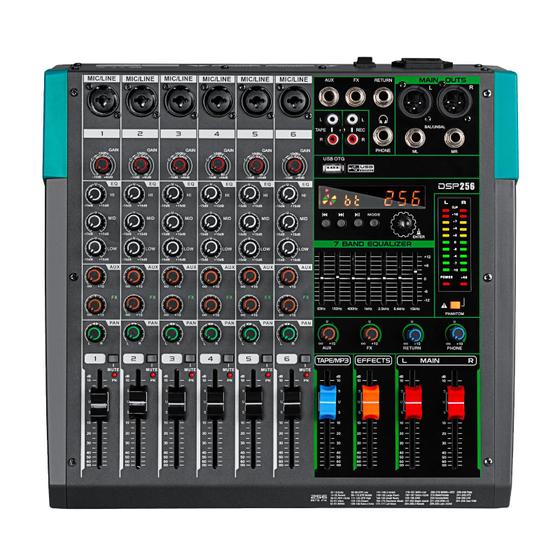 Imagem de Mixer de Áudio DJ Depusheng PA6 - 6 Canais com 256 Efeitos DPS