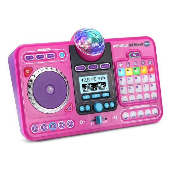 Imagem de Mixer de DJ VTech Kidi Star Pink com 15 músicas Bluetooth de mais de 5 anos