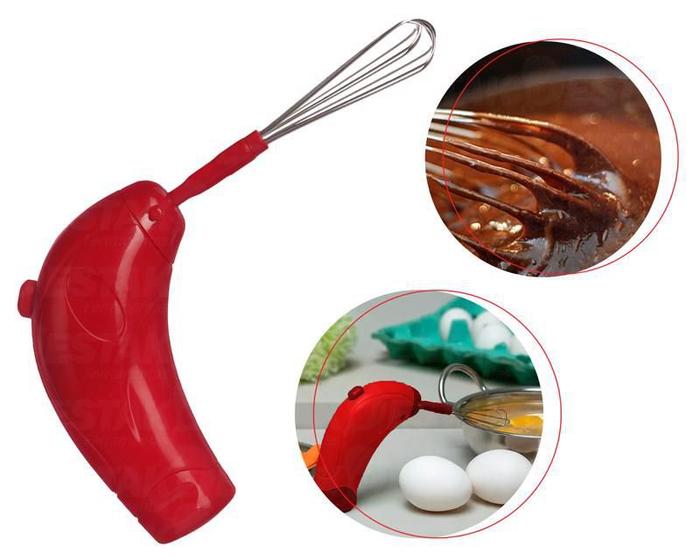 Imagem de Mixer Manual Fouet Portatil de Mão Misturador Cozinha Alimentos Ovos Bolos Pilha