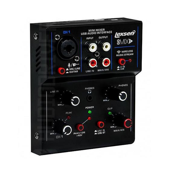 Imagem de Mixer Mesa de Som Lexsen Go Mix 1 Interface USB Bluetooth