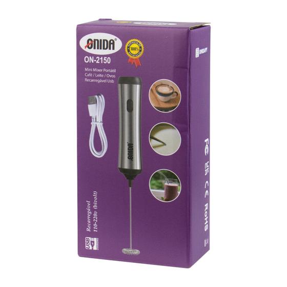 Imagem de Mixer Onida ON-2150 - 6W - Recarregavel - Prata