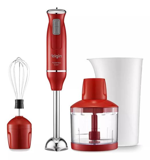 Imagem de Mixer Power Inox Elgin 3 Em 1 600w 127v Vermelho