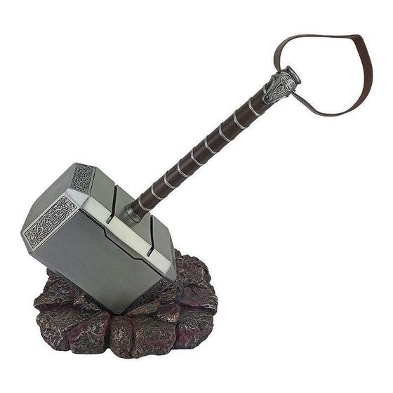 Imagem de Mjolnir Martelo Do Thor Avengers Decoração Geek + Base
