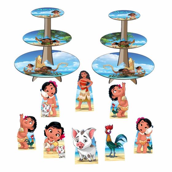 Imagem de Moana Baby Kit 2 Baleiros Com 8 Displays De Mesa