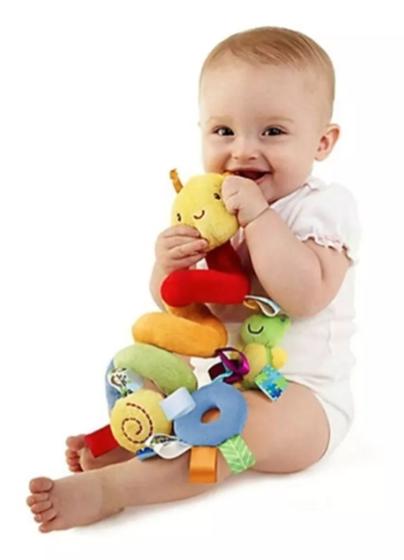 Imagem de Móbile Centopéia Colorido InfantilEspiral Para Carrinho De Bebê